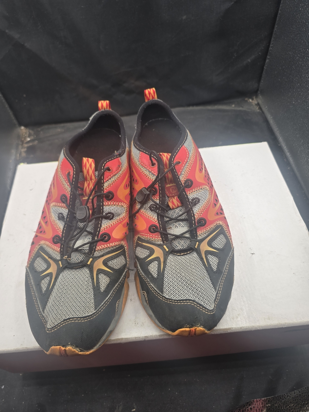 Merrell Red Orange Black Trail Running Shoes